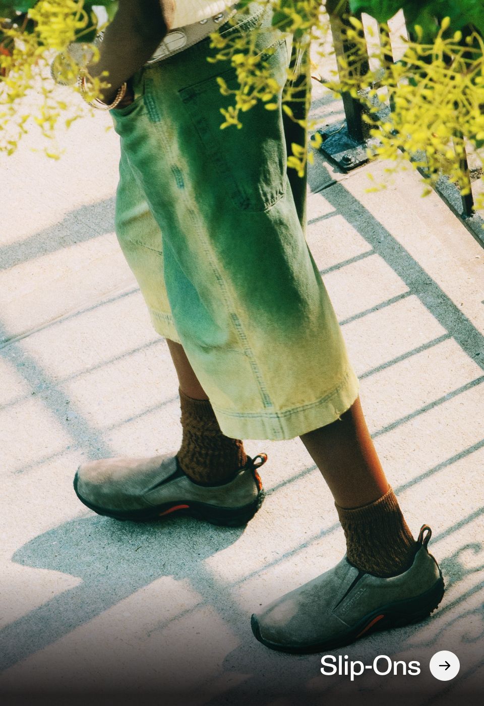 A closeup of Moab speed shoes.